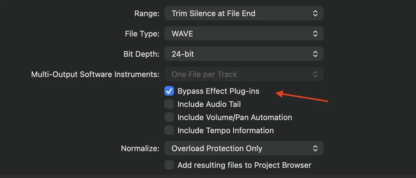Quickly export stems in Logic Pro — DIY Music Guide